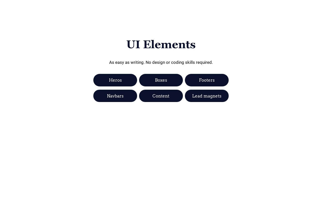 UI Elements for Carrd